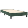 Cama box spring con colchón terciopelo verde oscuro 90x200 cm 4
