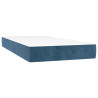 Cama box spring con colchón terciopelo azul oscuro 100x200 cm 5