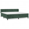 Cama com molas/colchão 200x200 cm veludo verde-escuro 2