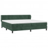 Cama box spring con colchón terciopelo verde oscuro 200x200 cm 3
