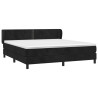 Cama box spring con colchón terciopelo negro 180x200 cm 3