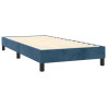 Cama com molas/colchão 90x200 cm veludo azul-escuro 4
