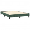 Cama com molas/colchão 140x200 cm veludo verde-escuro 4