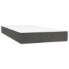 Cama box spring con colchón terciopelo gris oscuro 100x200 cm 5