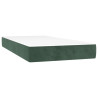 Cama box spring con colchón terciopelo verde oscuro 100x200 cm 5
