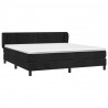 Cama box spring con colchón terciopelo negro 180x200 cm 3