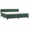 Cama box spring con colchón terciopelo verde oscuro 200x200 cm 3