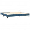 Cama com molas/colchão 200x200 cm veludo azul-escuro 4