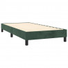 Cama com molas/colchão 90x200 cm veludo verde-escuro 4