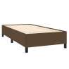 Cama box spring con colchón tela marrón oscuro 100x200 cm 4