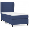 Cama box spring con colchón tela azul 100x200 cm 2