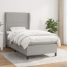 Cama com molas/colchão 90x190 cm tecido cinzento-claro 1
