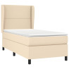 Cama com molas/colchão 90x190 cm tecido cor creme 3