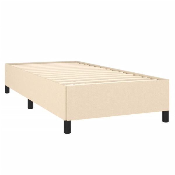 Cama box spring con colchón tela color crema 90x190 cm M 4
