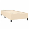 Cama com molas/colchão 90x190 cm tecido cor creme 4