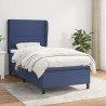 Cama com molas/colchão 100x200 cm tecido azul 1