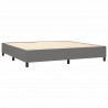 Cama com molas/colchão 200x200 cm tecido cinzento-escuro 4