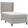 Cama com molas/colchão 90x190 cm tecido cinzento-claro 3