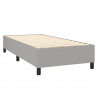 Cama com molas/colchão 90x190 cm tecido cinzento-claro 4