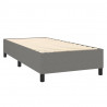 Cama box spring con colchón tela gris oscuro 90x200 cm 4