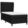 Cama com molas/colchão 90x200 cm tecido preto 3