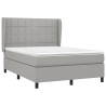 Cama com molas/colchão 140x190 cm tecido cinzento-claro 3