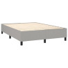 Cama com molas/colchão 140x190 cm tecido cinzento-claro 4