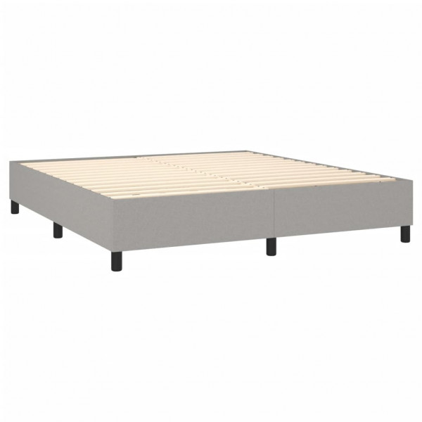 Cama com molas/colchão 160x200 cm tecido cinzento-claro M 4