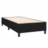 Cama com molas/colchão 80x200 cm tecido preto 4