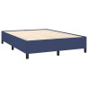 Cama box spring con colchón tela azul 140x200 cm 4
