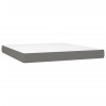 Cama box spring con colchón tela gris oscuro 180x200 cm 5