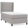 Cama com molas/colchão 80x200 cm tecido cinza-claro 2