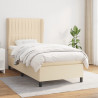 Cama com molas/colchão 80x200 cm tecido cor crème 1