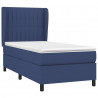 Cama com molas/colchão 90x190 cm tecido azul 3