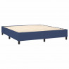 Cama box spring con colchón tela azul 180x200 cm 4