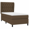 Cama com molas/colchão 80x200 cm tecido castanho-escuro 3