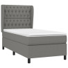 Cama com molas/colchão 90x200 cm tecido cinzento-escuro 3