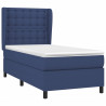 Cama box spring con colchón tela azul 90x200 cm 3
