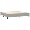 Cama com molas/colchão 200x200 cm tecido cinza-claro 4