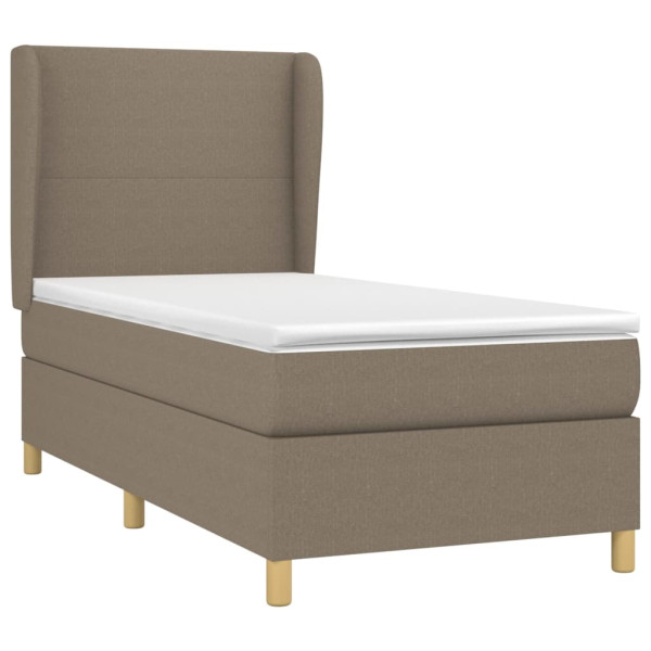 Cama com molas/colchão 80x200 cm tecido castanho-acinzentado M 3