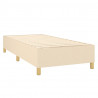 Cama box spring con colchón tela color crema 80x200 cm 4