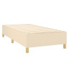 Cama box spring con colchón tela color crema 90x190 cm 4