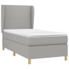 Cama com molas/colchão 90x200 cm tecido cinza-claro 3
