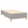 Cama box spring con colchón tela gris claro 90x200 cm 4