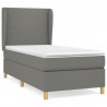 Cama com molas/colchão 90x200 cm tecido cinzento-escuro 2