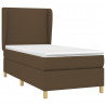 Cama com molas/colchão 90x200 cm tecido castanho-escuro 3