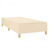 Cama box spring con colchón tela color crema 100x200 cm 4