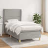 Cama com molas/colchão 90x190 cm tecido cinzento-claro 1
