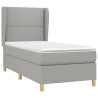 Cama com molas/colchão 90x190 cm tecido cinzento-claro 3