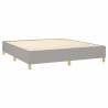 Cama box spring con colchón tela gris claro 180x200 cm 4